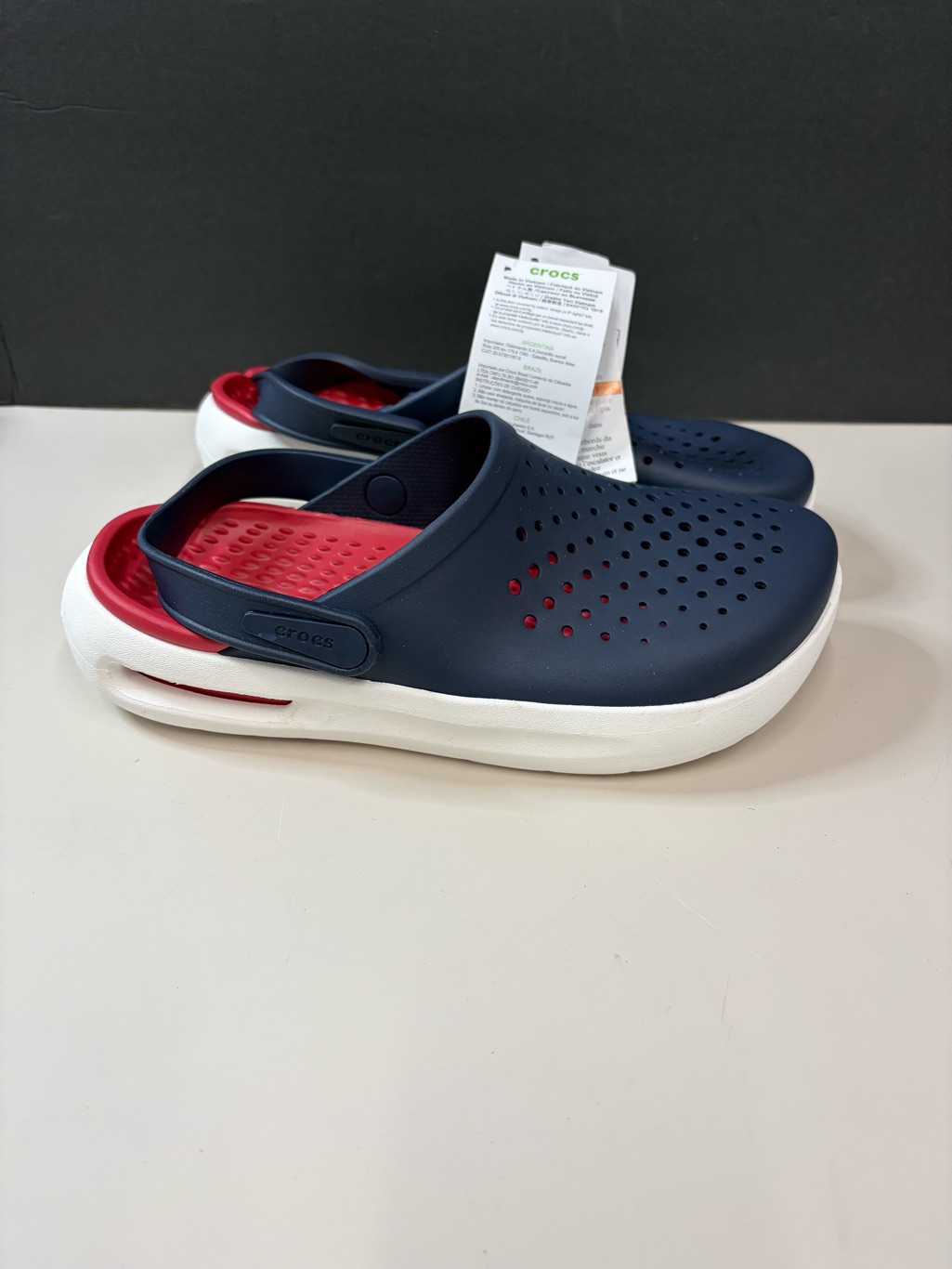 Crocs Unisex Adult Navy Red White Vented Clogs